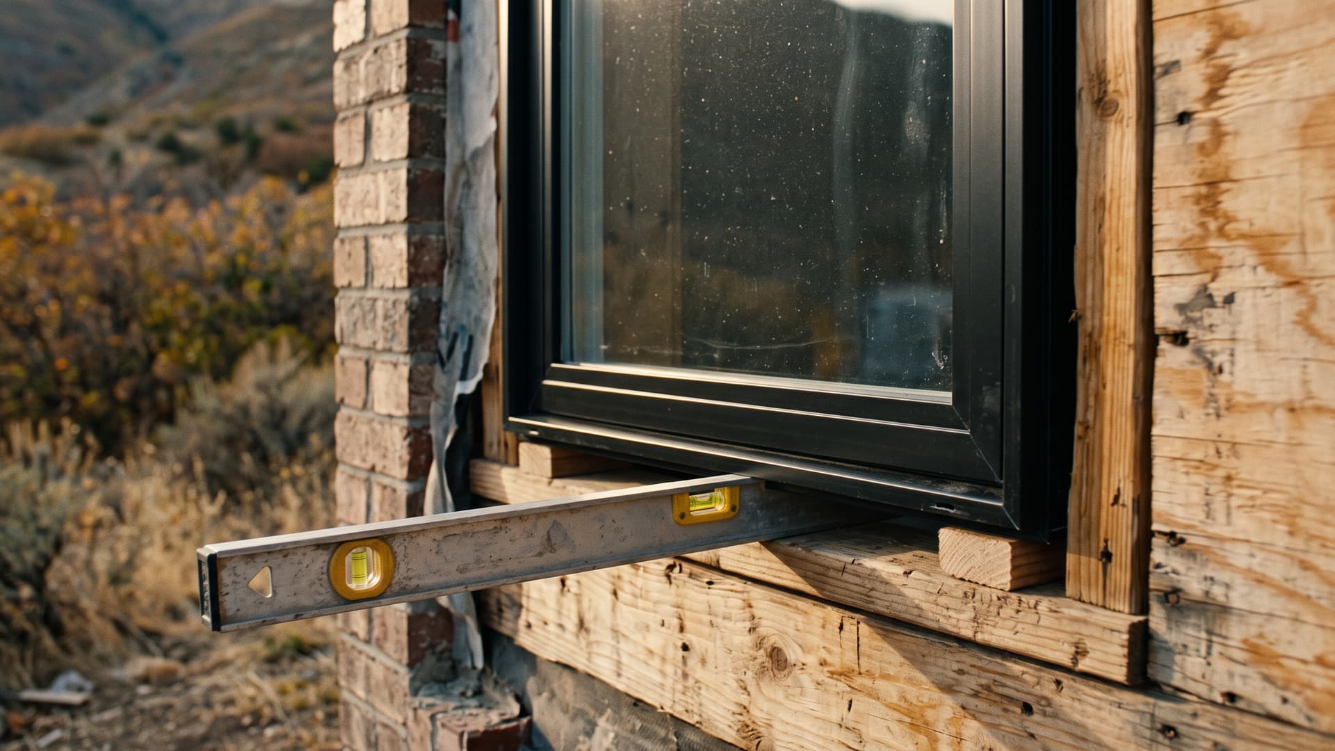 Illustration of a new double-hung window detail with clean interior trim